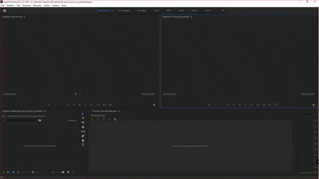 Come muovere e organizzare i pannelli in Adobe Premiere Pro