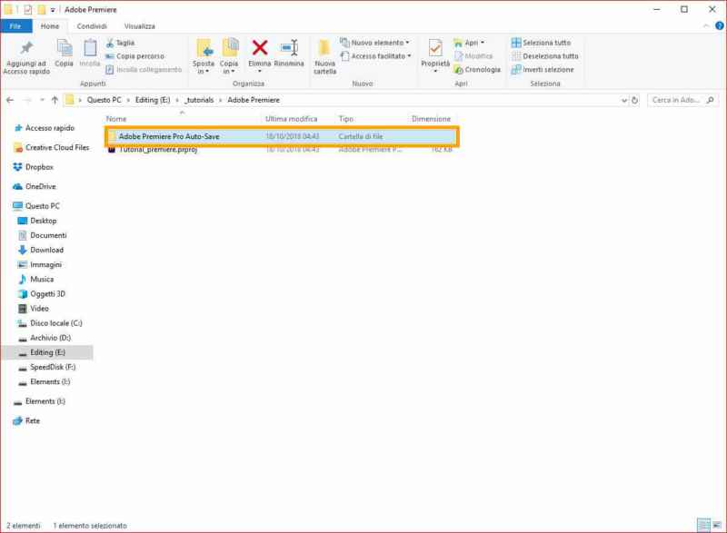 Preferenze e settaggi: salvataggi automatici in Premiere e file di Backup Preferenze e settaggi: salvataggi automatici in Premiere e file di Backup