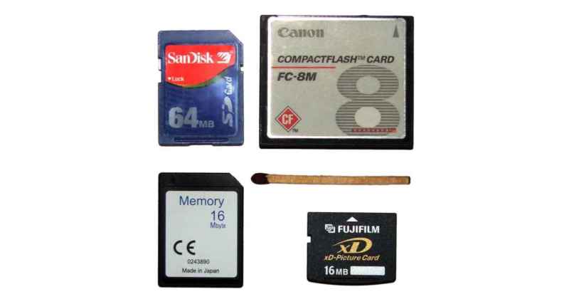 Supporti di archiviazione: schede di memoria Supporti di archiviazione: schede di memoria