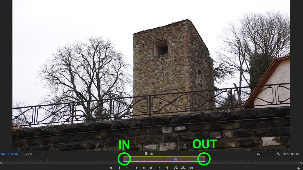 Monitor di anteprima video in Adobe Premiere 2019: IN e OUT Monitor di anteprima video in Adobe Premiere 2019: IN e OUT