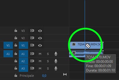Strumento lametta in Adobe Premiere 2019