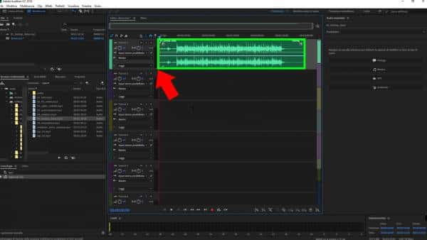 Aggiungere il brano alla sessione multitraccia Aggiungere il brano alla sessione multitraccia