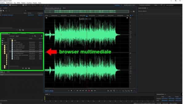 Browser multimediale di Adobe Audition 2019 Browser multimediale di Adobe Audition 2019