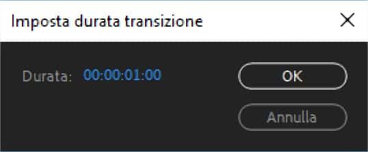 Come modificare la durata di una transizione video e di una dissolvenza video dopo averla inserita in timeline Come modificare la durata di una transizione video e di una dissolvenza video dopo averla inserita in timeline