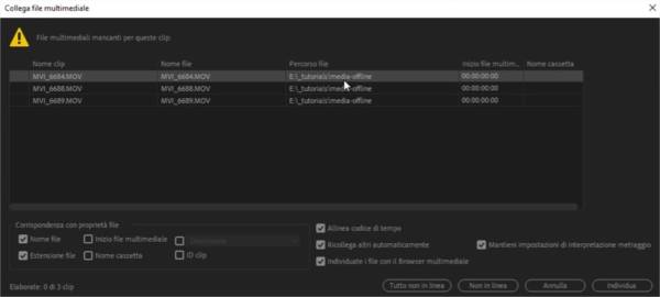 Media offline e clip offline. Come ripristinare i collegamenti ai file originali in Adobe Premiere Media offline e clip offline. Come ripristinare i collegamenti ai file originali in Adobe Premiere