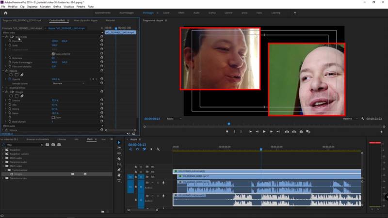 Come creare l'effetto intervista doppia de "Le Iene" accostando più video uno vicino all'altro