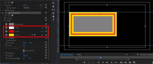 Aggiungere più tratti alle forme della grafica essenziale di Adobe Premiere 2019 (versione 13.1)