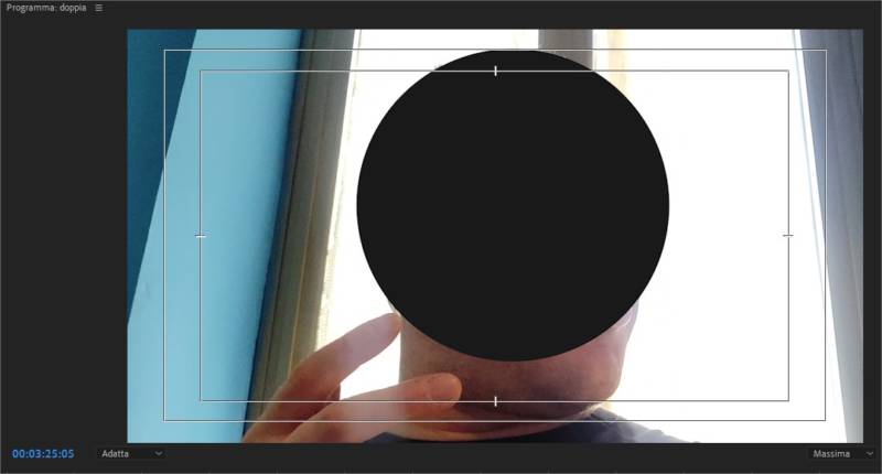 Come oscurare un volto con l'effetto Genera Cerchio in Adobe Premiere 2019