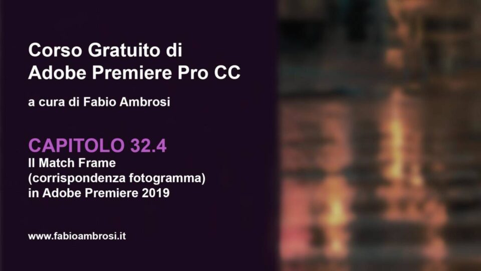 Come usare il Match Frame (corrispondenza fotogramma) in Adobe Premiere