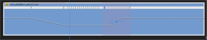 Modificare la curva dei key frame dopo aver modificato la velocità di una clip video con la funzione "Modifica tempo > Velocità"