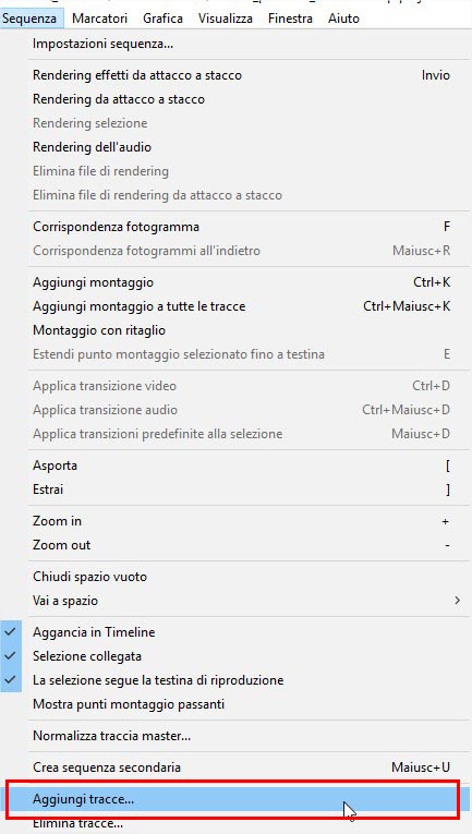 Come aggiungere nuove tracce audio in Adobe Premiere Pro