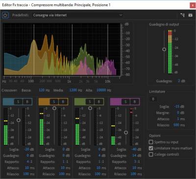 Il compressore multibanda di Adobe Premiere Pro: cos'è e come funziona