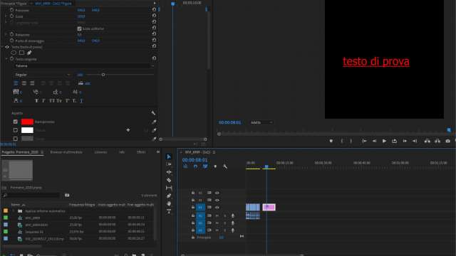 Come sottolineare il testo in Adobe Premiere Pro 2020