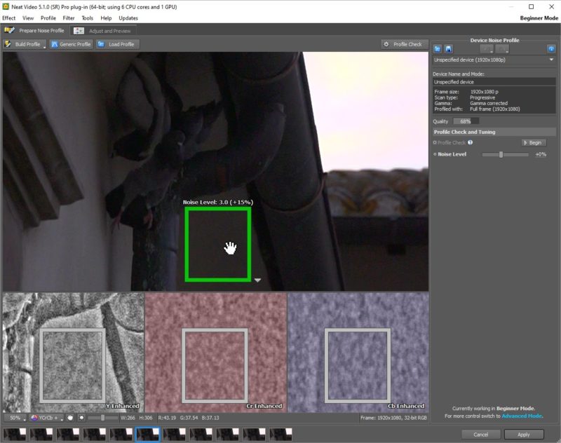 Neat video: selezionare una porzione di immagine