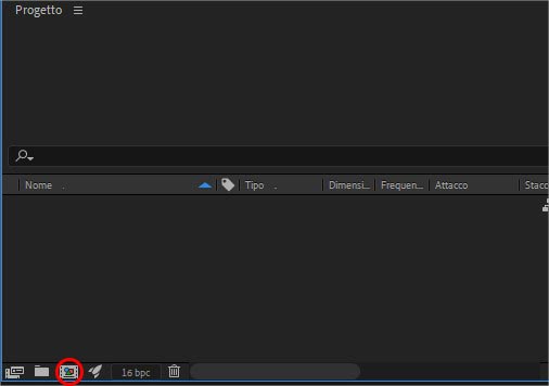 Crea una nuova composizione in After Effects Crea una nuova composizione in After Effects