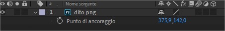 Visualizzare e modificare il Punto di Ancoraggio in After Effects