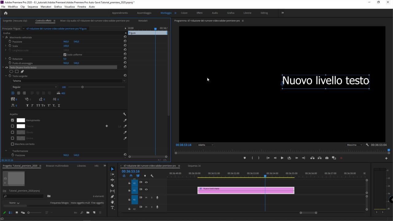 Come modificare il testo in Adobe Premiere Pro