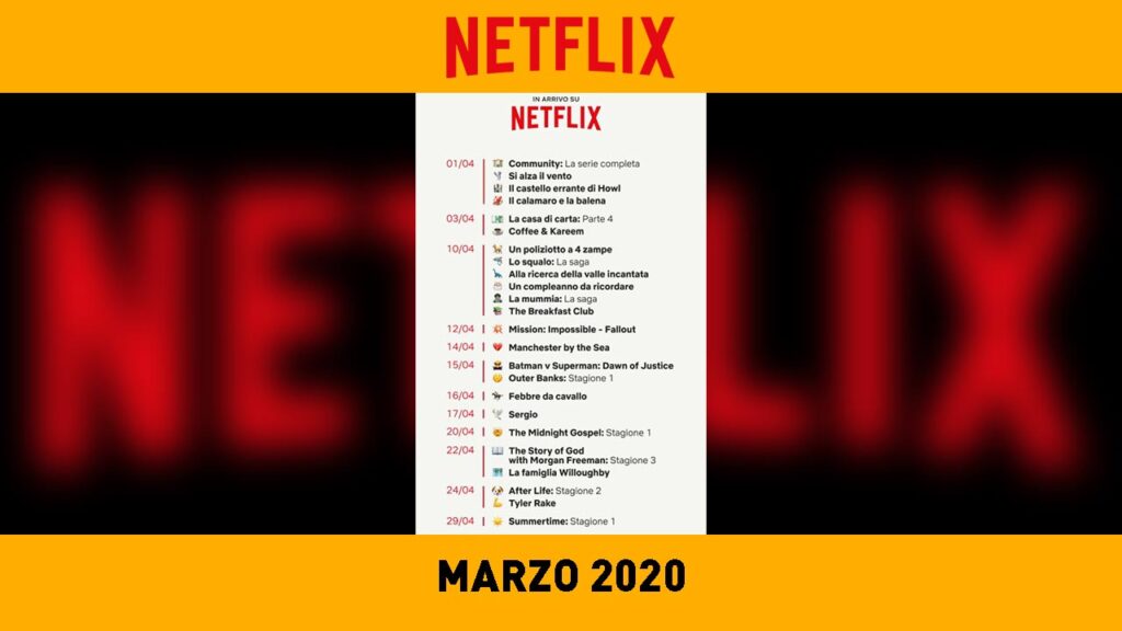 Cosa vedere su Netflix durante la quarantena nel mese di Aprile 2020?