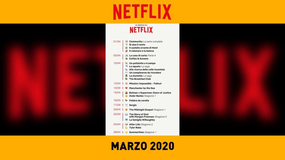 Cosa vedere su Netflix durante la quarantena nel mese di Aprile 2020?