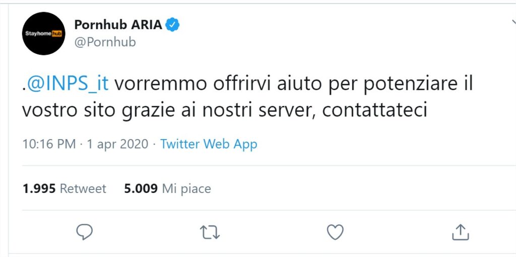 Il sito dell'INPS down per ore. Pornhub offre i suoi server