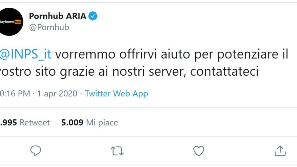 Il sito dell'INPS down per ore. Pornhub offre i suoi server