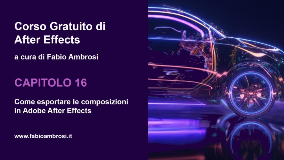 Come esportare da Adobe After Effects: coda di rendering