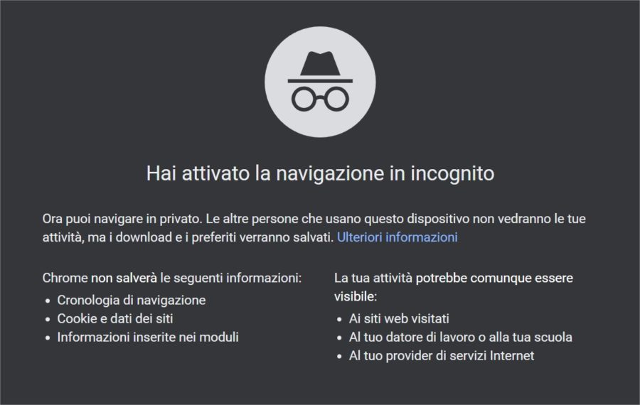 Google Chrome accusato di poca trasparenza nel gestire la privacy della navigazione in incongnito