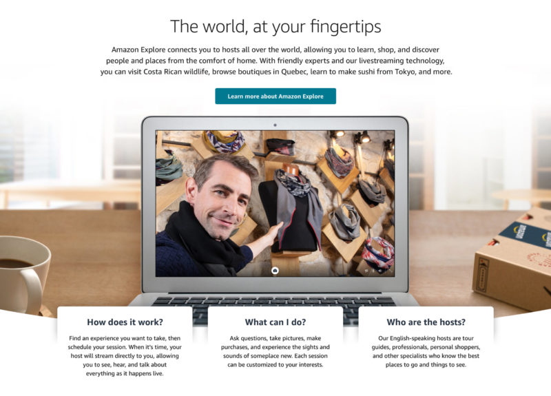 Amazon Explore: come funzioneranno i tour virtuali di Amazon?
