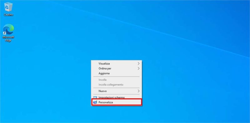 Come accedere al pannello impostazioni per personalizzare l'aspetto di Windows 10