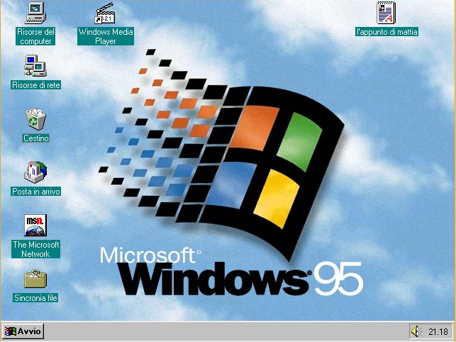 Breve storia di Microsoft Windows: il desktop di Windows '95