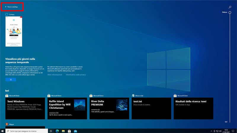 Come creare un nuovo desktop in Windows 10