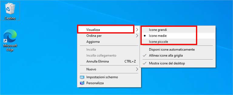 Personalizzare l'interfaccia di Windows 10: come ingrandire o rimpicciolire le icone del desktop Personalizzare l'interfaccia di Windows 10: come ingrandire o rimpicciolire le icone del desktop