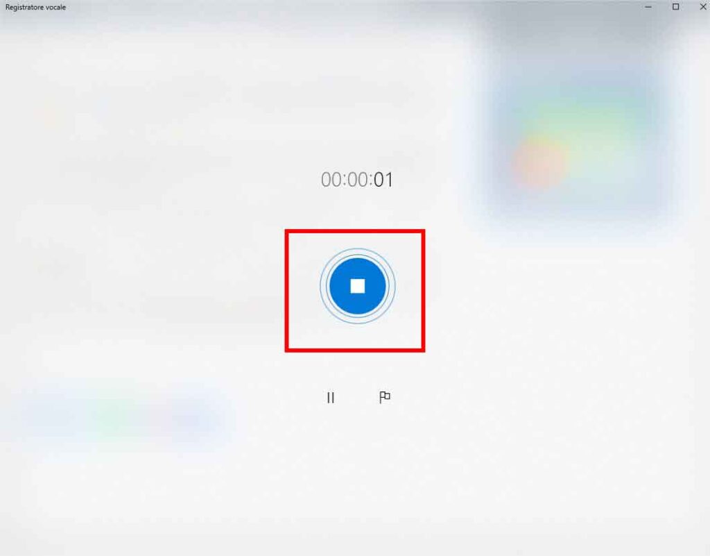 Come registrare audio da Windows 10 - STEP 6 - Fermare la registrazione