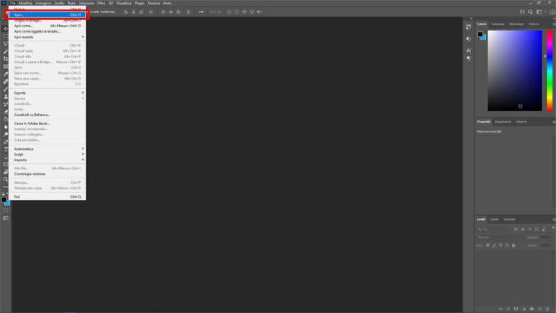Come scontornare automanticamente una fotografia in Photoshop: Step 1
