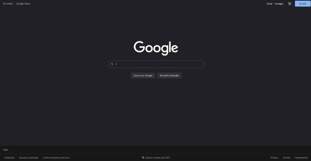 Google Dark Mode: il tema scuro disponibile per tutti gli utenti