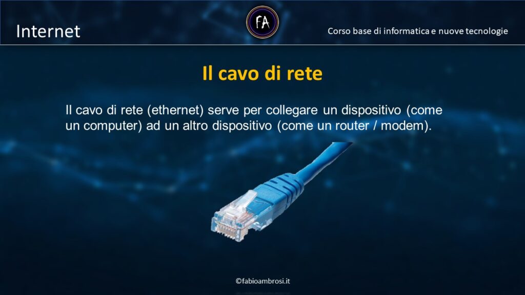 Cavo di rete (ethernet): cos'è e come è fatto?