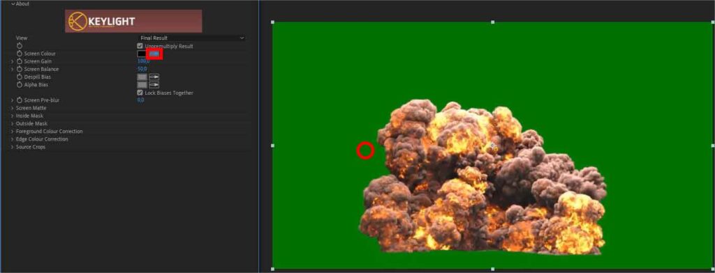 Come lavorare con il Chroma Key in After Effects: effetto keylight