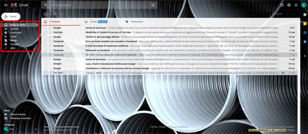 Filtrare posta in Gmail: le cartelle / etichette Filtrare posta in Gmail: le cartelle / etichette