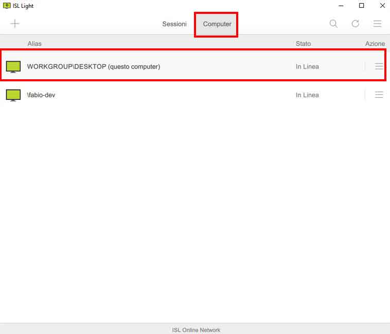 ISL Online: computer controllati da remoto ISL Online: computer controllati da remoto