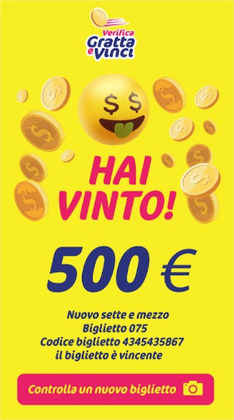 App per verificare gratta e vinci: hai vinto 500 euro