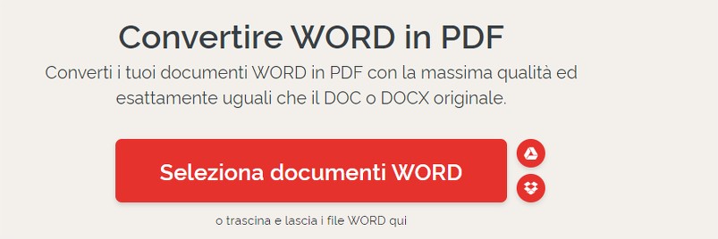 Convertire documento Word in PDF