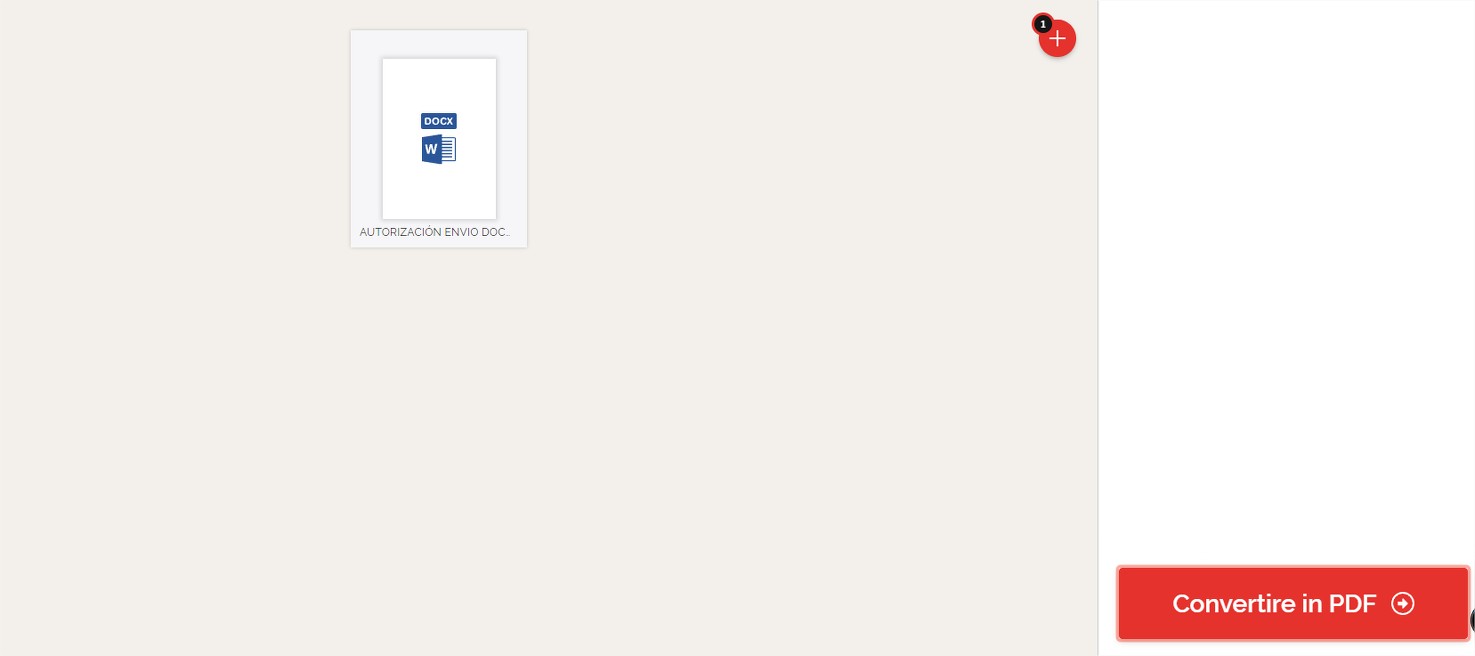 Clicca sul bottone converti che trovi in basso a destra