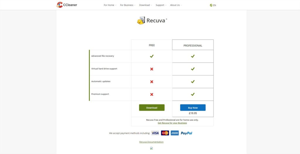 Scaricare Recurva, applicazione per recuperare dati cancellati da windows