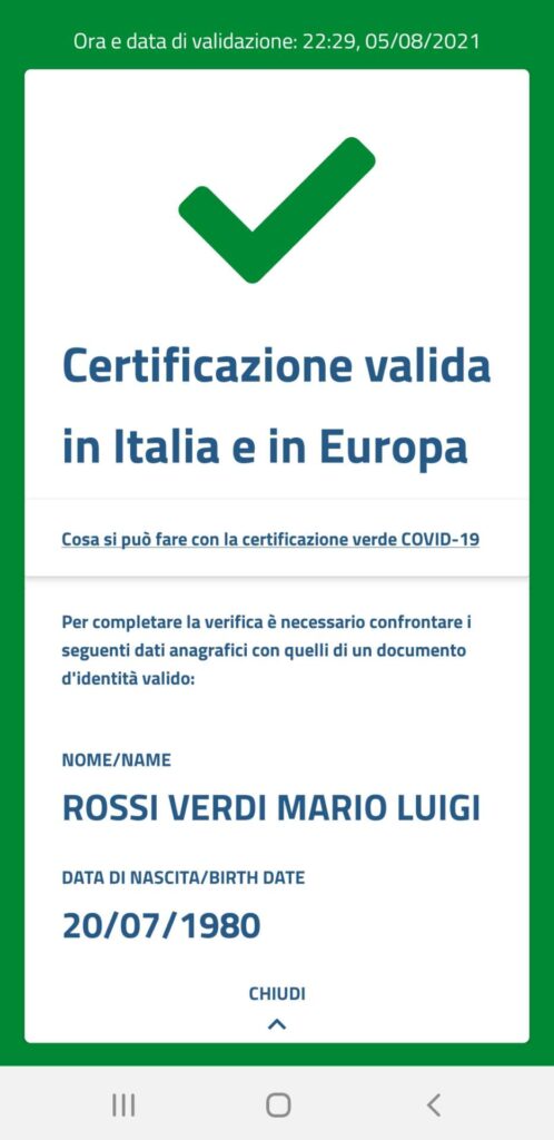Come verificare certificato verde (Green Pass) - App VerificaC19 - Certificato Valido