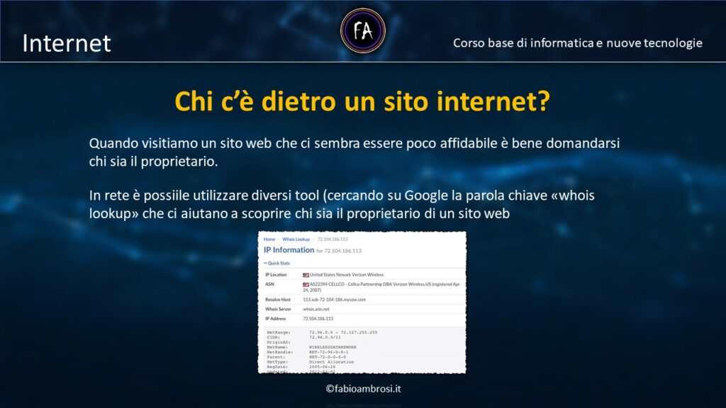 Come scoprire a chi a partiene e chi è il proprietario di un sito internet: i registri pubblici dei nomi a dominio