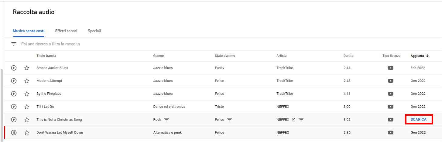 Scarica gratuitamente la musica royalty free e usala nei tuoi video