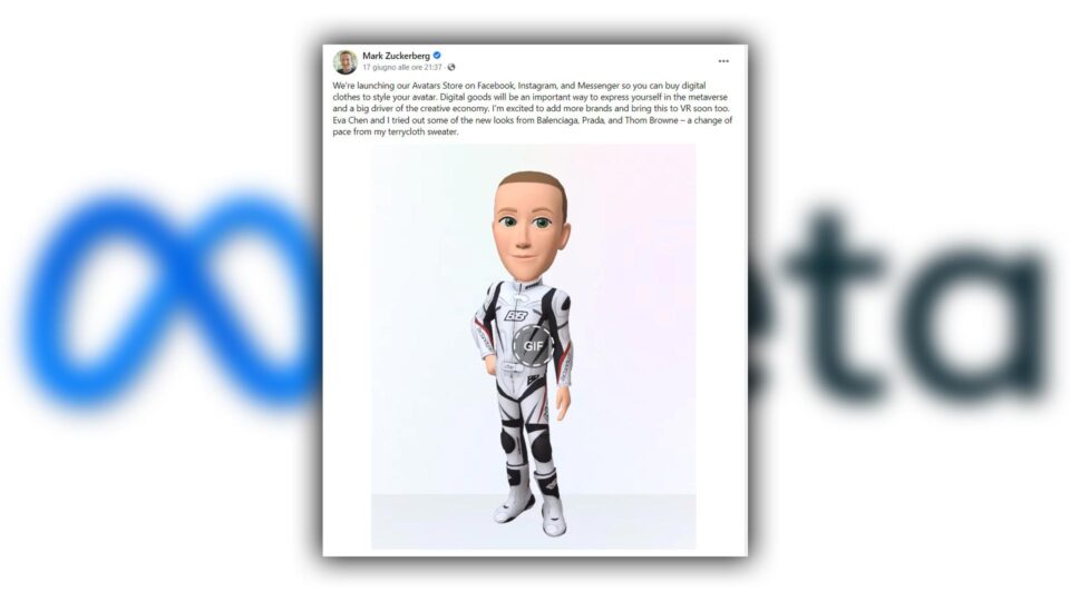 Meta annuncia l'apertura del "Avatar Fashion Store"