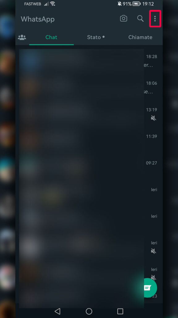 Step 1: Come bloccare contatto whatsapp: andare nelle impostazioni