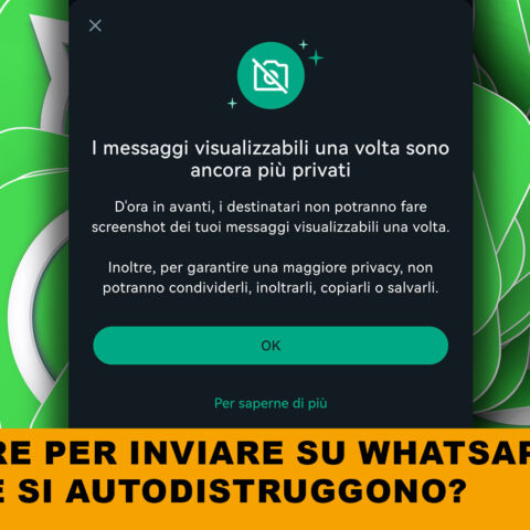 Come inviare foto che si autodistruggono su Whatsapp?
