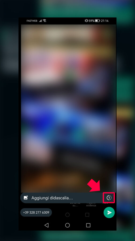Step 3 - Selezionare modalità "invia una volta" su Whatsapp
